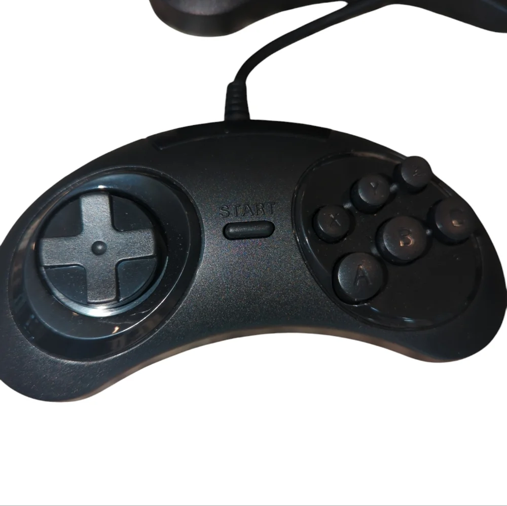 Set Of 2 Wired Controllers For Genesis Classic Game Console six button - Picture 2 of 7